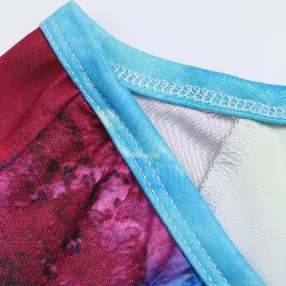 Colorful Lace-Up Women's Blouse - Picture 5 of 9